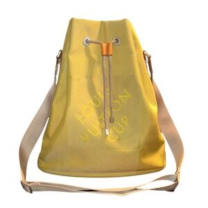 Authentic Louis Vuitton Yellow Canvas Cup Bag .SP0042